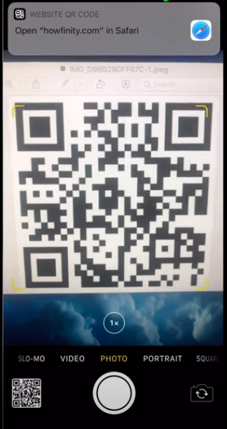 Scan QR Code on iPhone