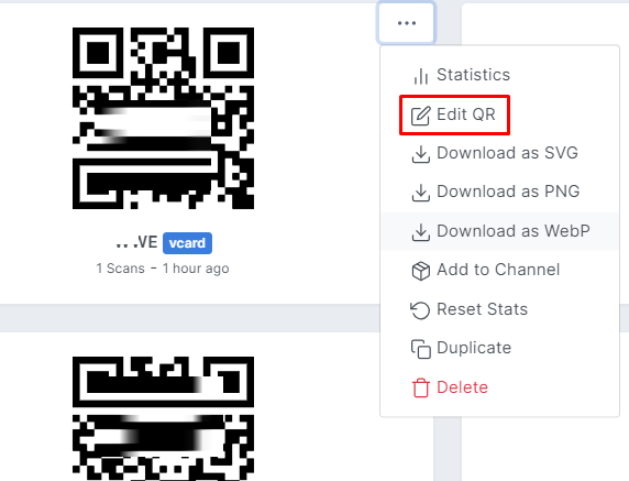 Edit the QR Code
