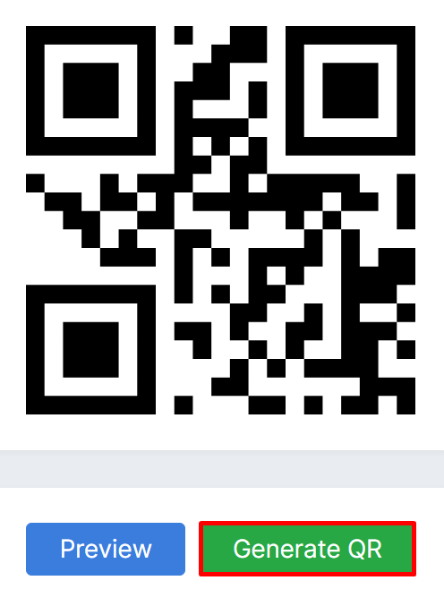 Hit Generate QR and access the QR code on your URLSRT.io link in bio page