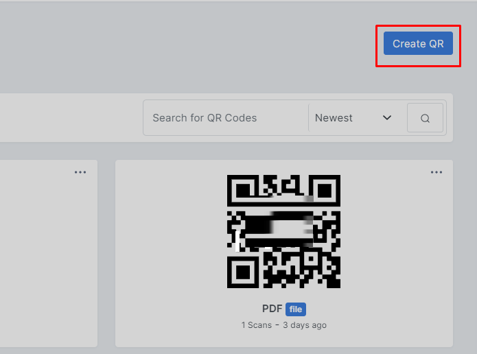 Click on Create QR