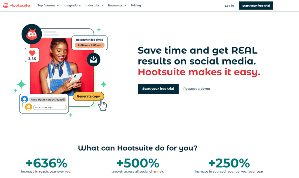 Hootsuite as an alternative to Bitly