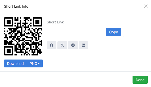 How to Share Links from urlsrt.io - Select the Platform