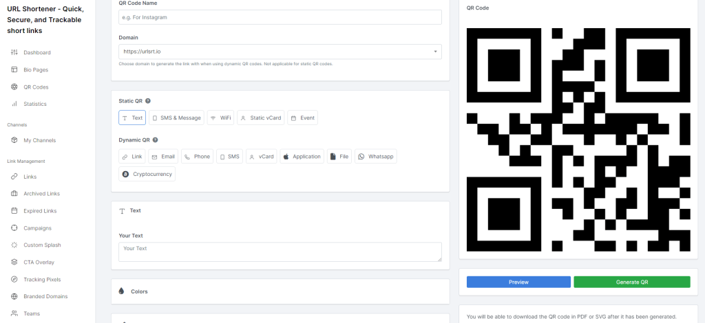 QR Code For Advertising - Preview the Code