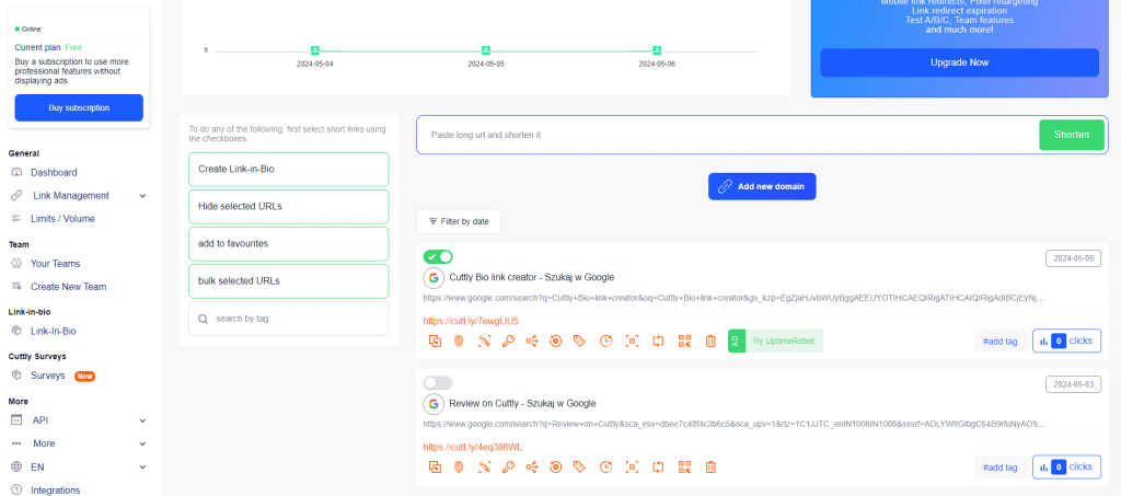 URLSrt.io vs Cuttly - Link Shortener